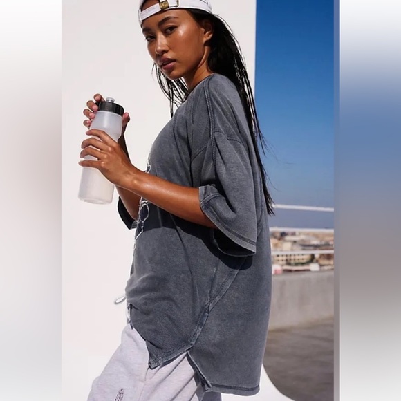 FP Movement Harmony Tee in Blue Indigo Combo NWOT Retail $128 - Picture 3 of 6